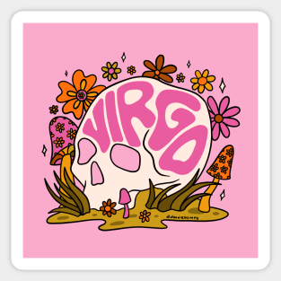 Virgo Skull Sticker